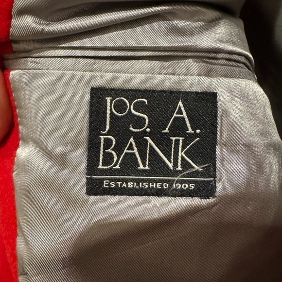 Jos. A Bank red jacket holiday party size 41R 100% camel hair vintage - Picture 8 of 13